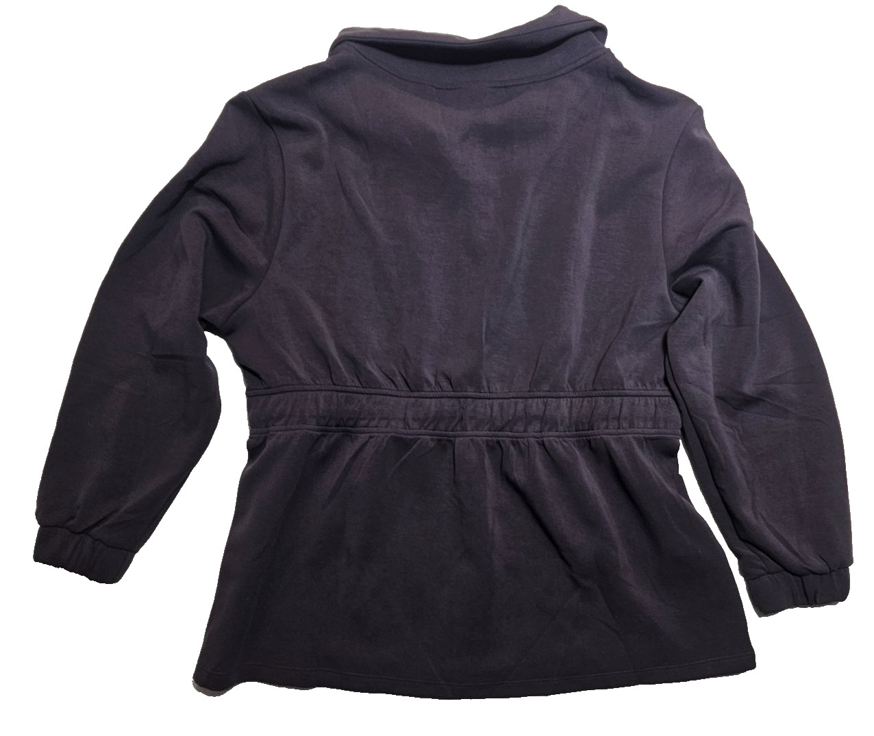 Jacket Black Sandwash Pockets Draw String Waist Women’s XS By Member’s Mark