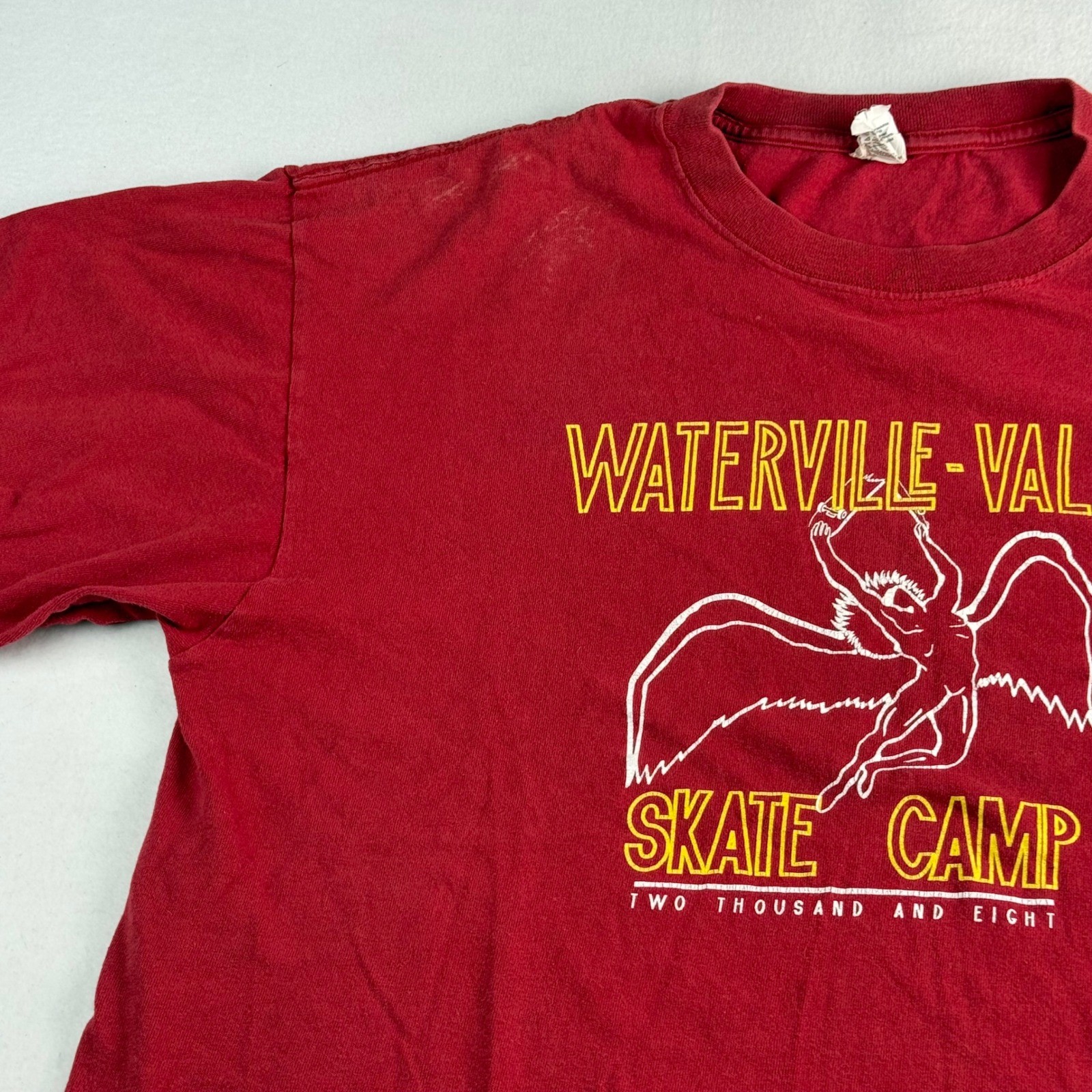 Waterville Valley Skate Camp 2008 Red Graphic T-Shirt Mens XL Vintage Style