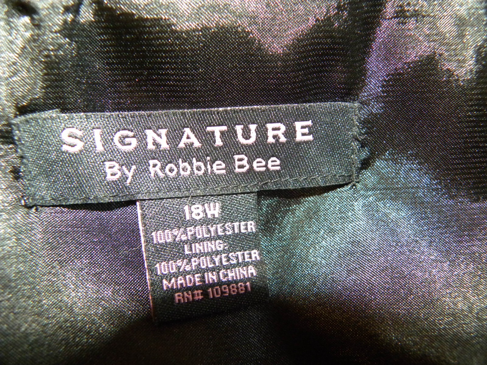 New SIGATURE by Robbie Bee Sleeveless Dress Black/Ivory Polka Dots Size 18