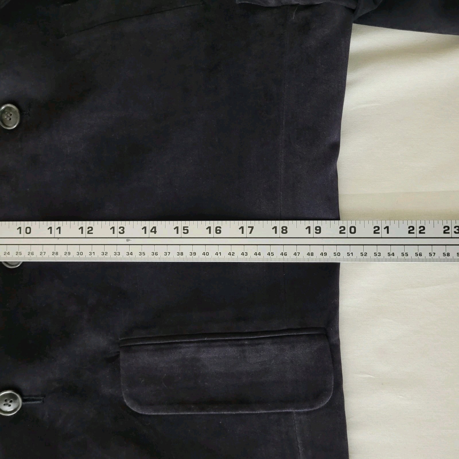 Vtg Cabrini Mens S Blue Black Twill Smooth Sport Coat Moleskin Feel