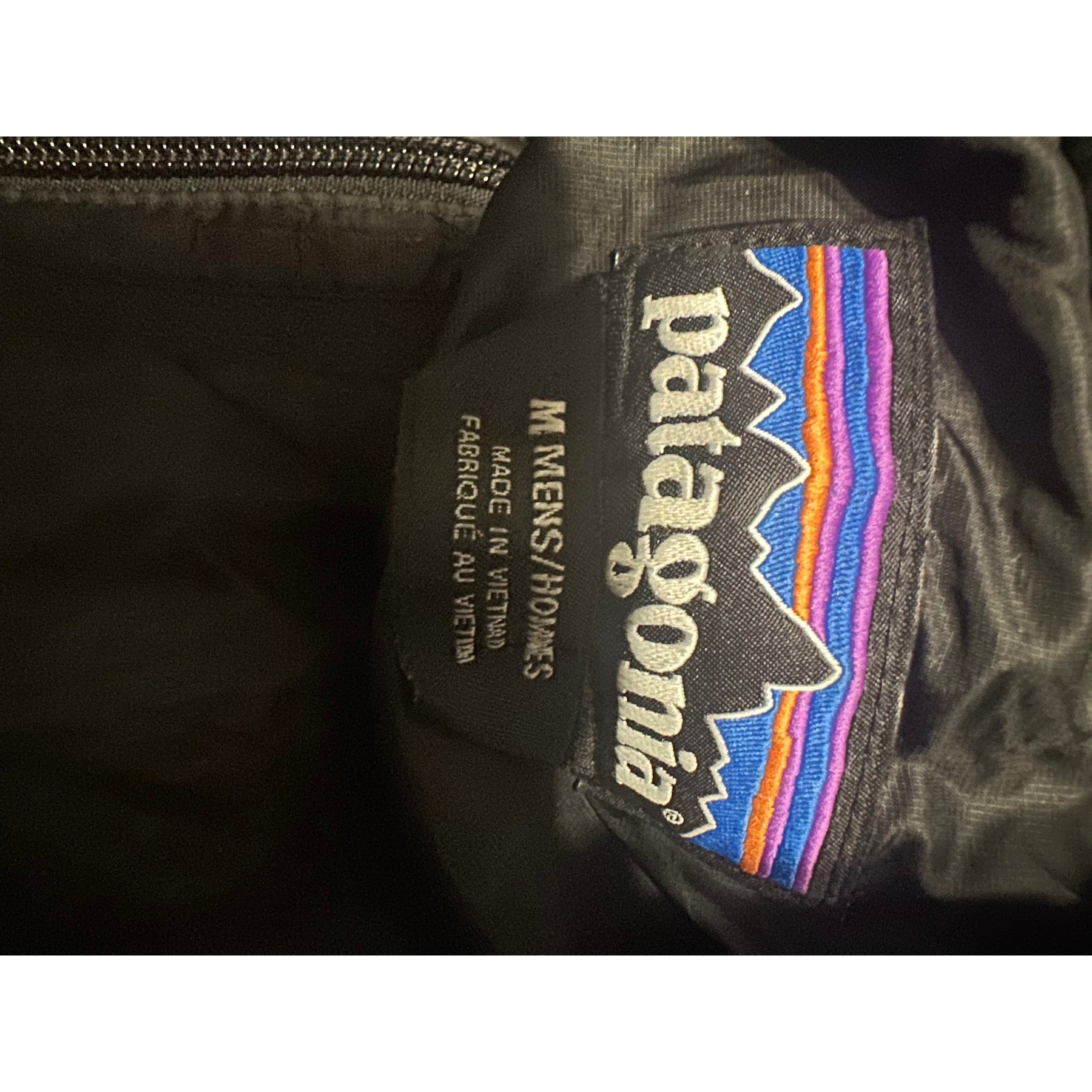 Patagonia Nano Puff Jacket Mens Medium Black Insulated Quilted Puffer flaw