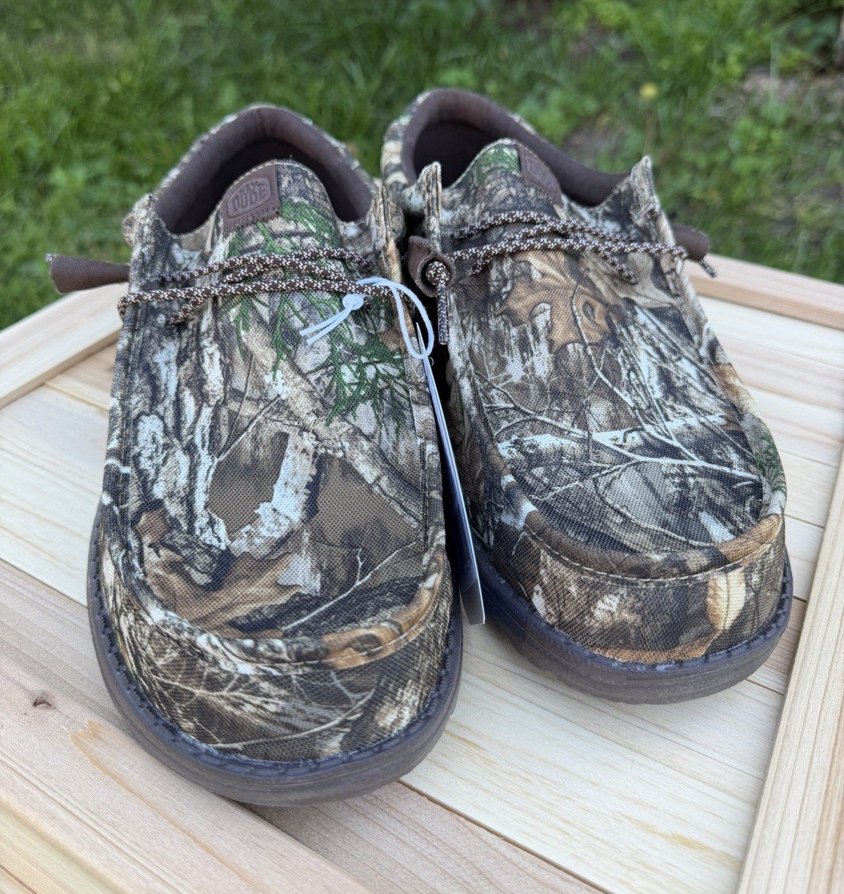 HEYDUDE Wally Realtree Edge Men’s Canvas Slip-On Camo Brown/Green US 9