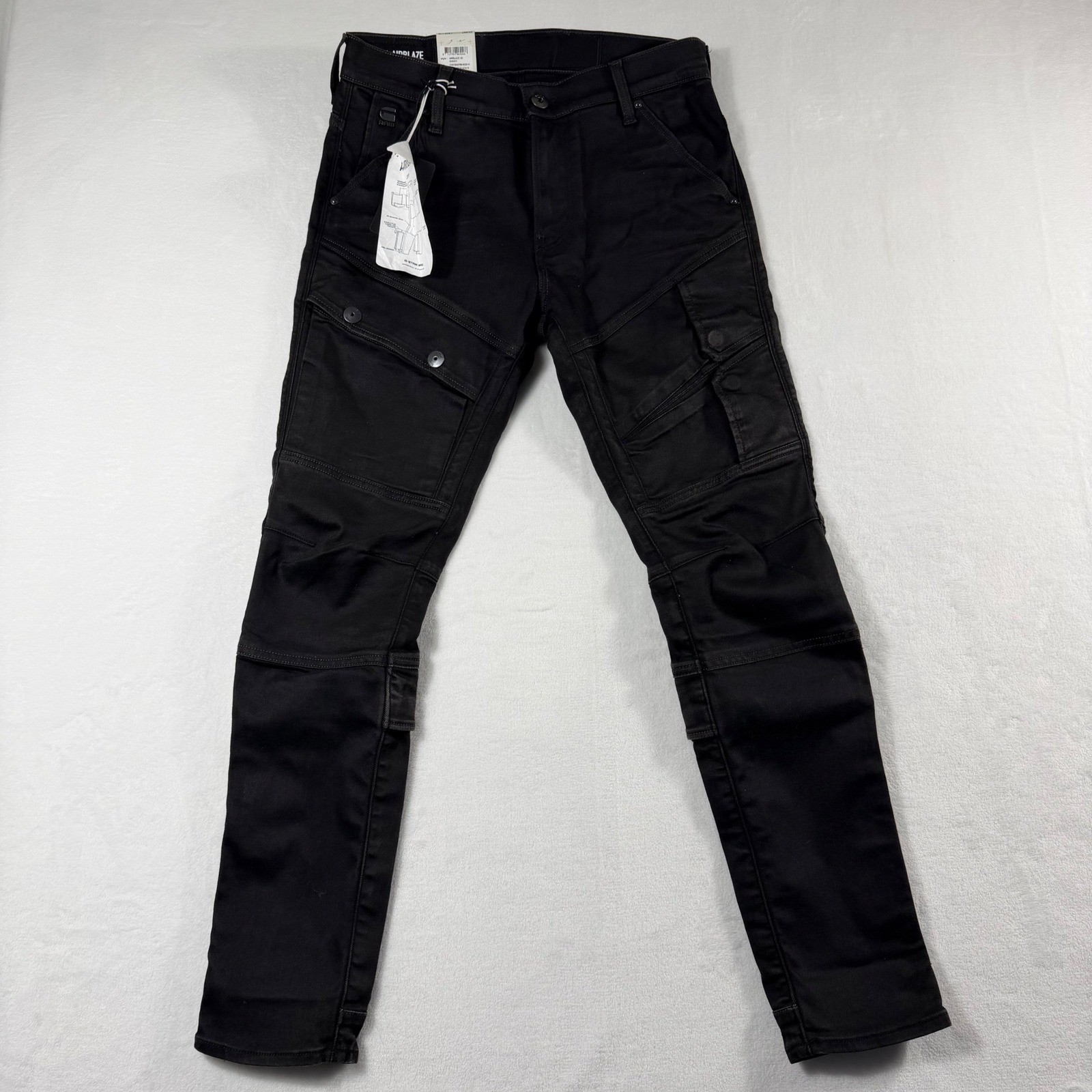 G-Star Raw Airblaze 3D Skinny Jeans Men 29×30 Black Loomer Superstretch NWT $260