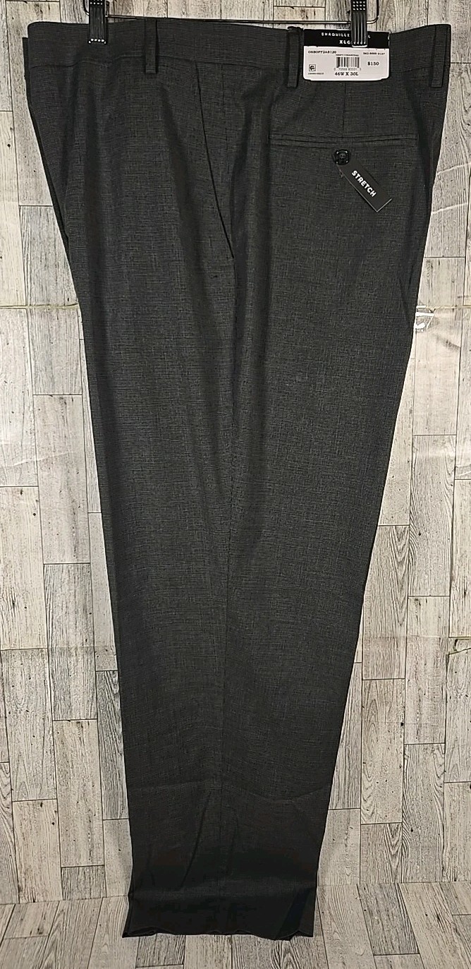 Shaquille O’Neal Suit Pants 46×30 48×30 50×30 50×32 52×32 54×32 Dark Gray NEW