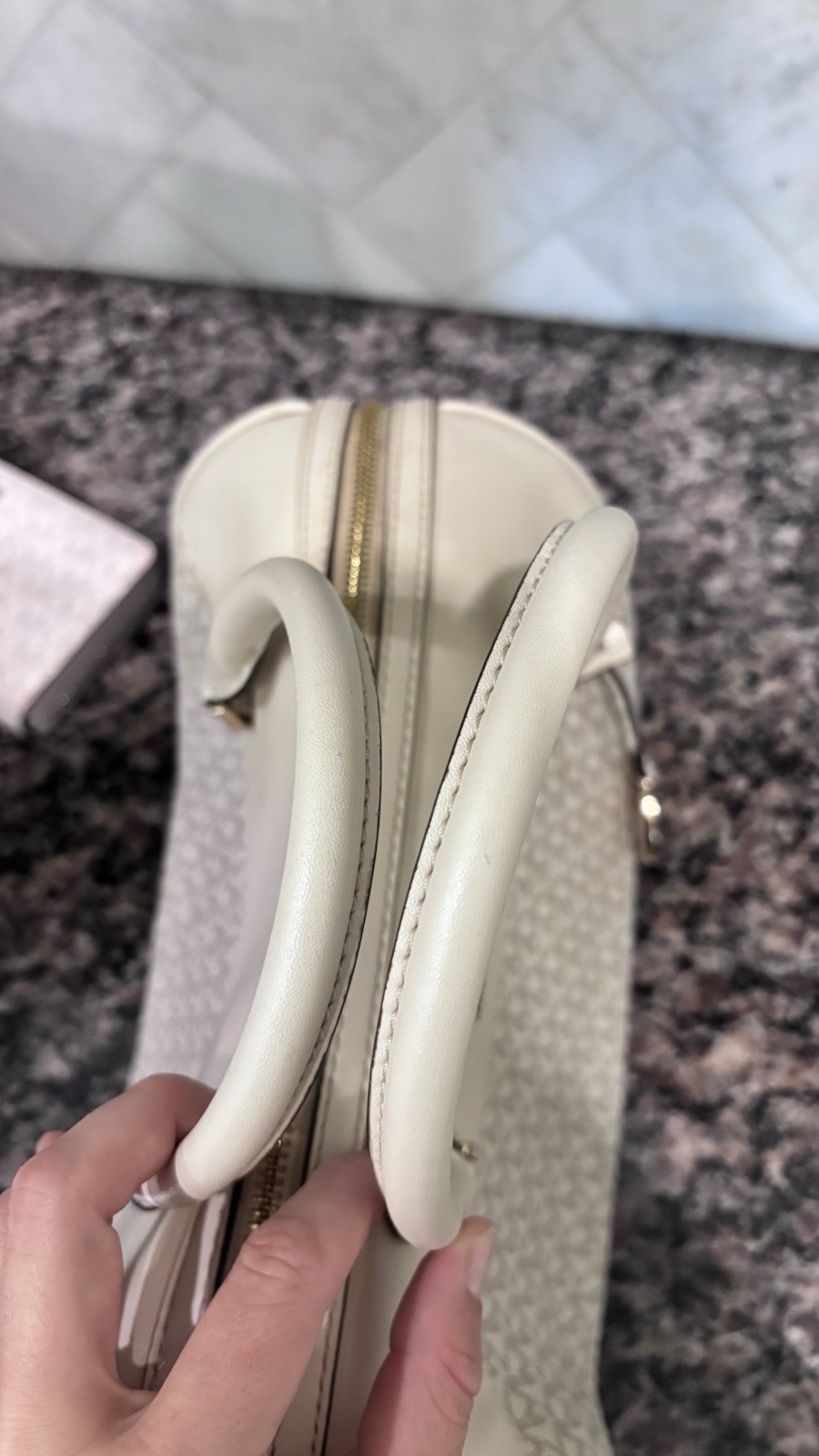 Michael Kors white purse set (authentic)