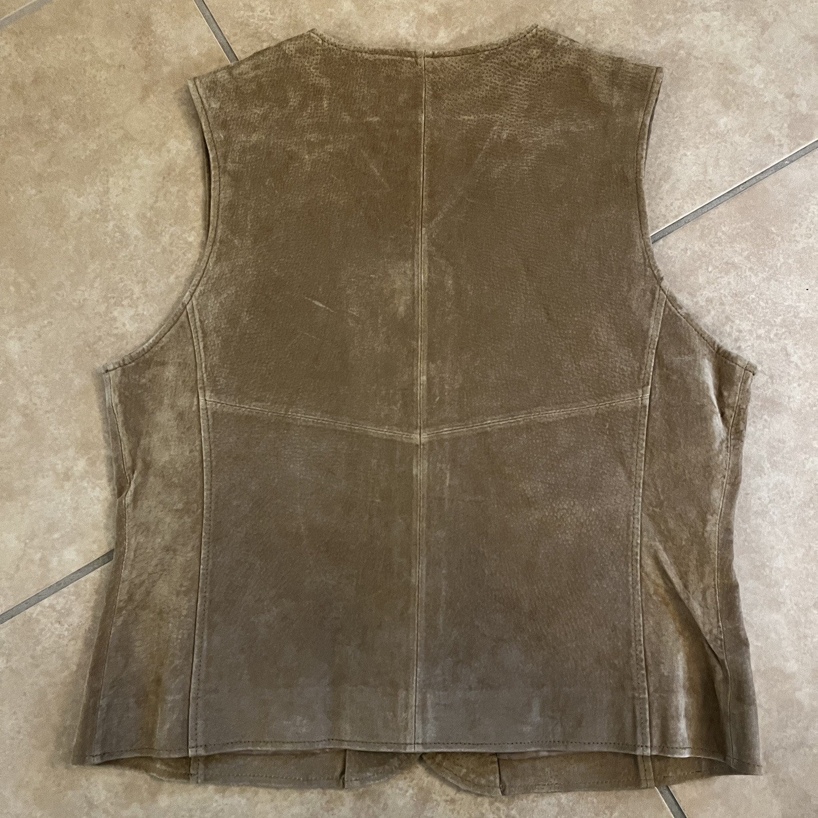 Outbrook 100% Leather Suede Western Vest Women Large 12/14