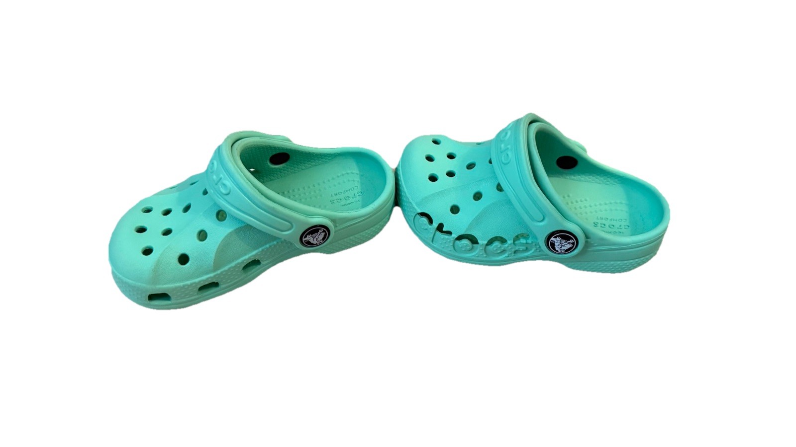 Crocs Baya Toddler Clog Mint Green Sz C7 Good Condition/ Gently Used