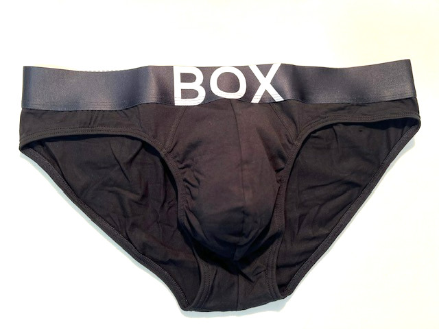 BOX Menswear – Size XL – Low Rise Cotton Brief with Roomy Pouch – Black/White