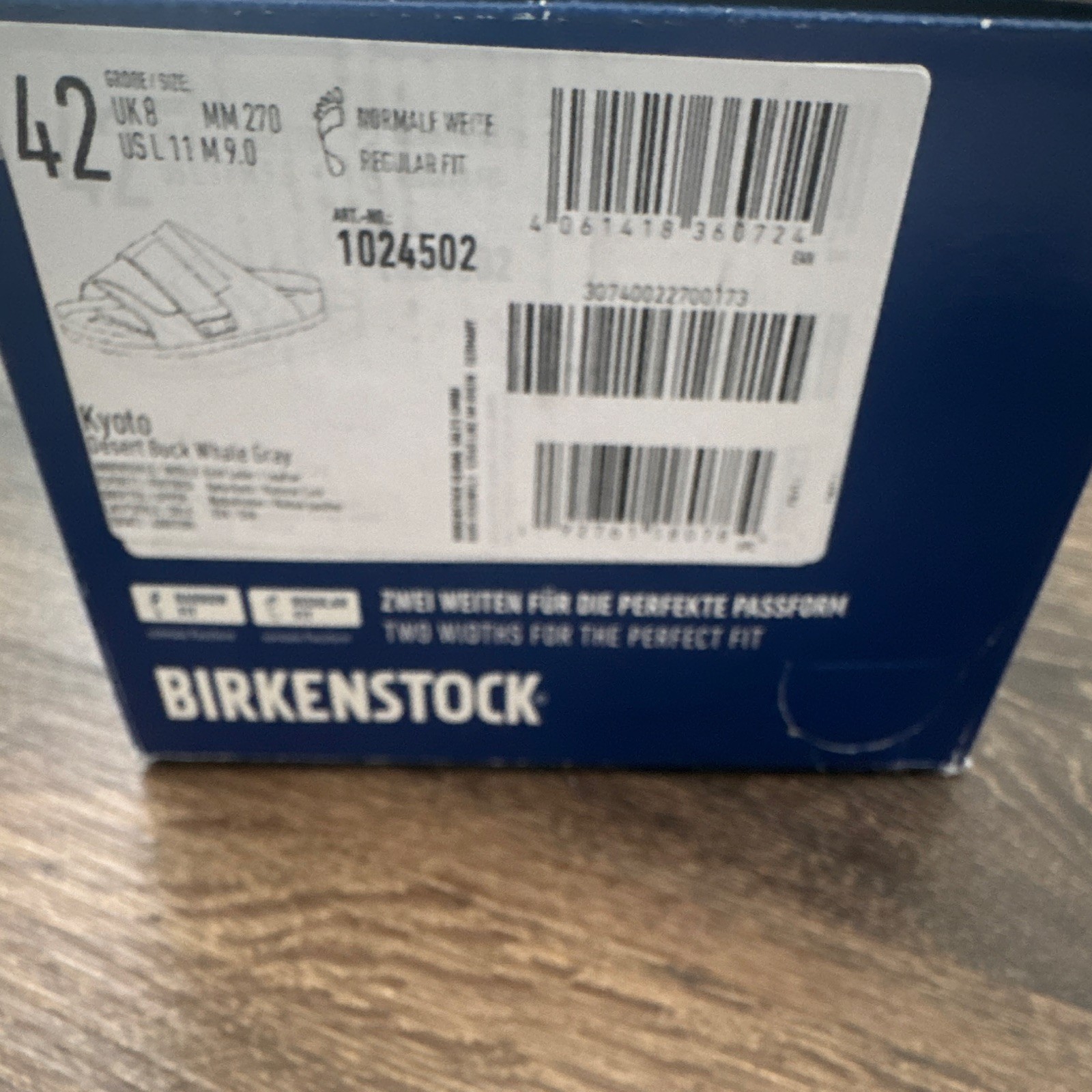 Birkenstock Kyoto Desert Buck Whale Gray US Men’s 9-9.5 BRAND NEW WITH BOX