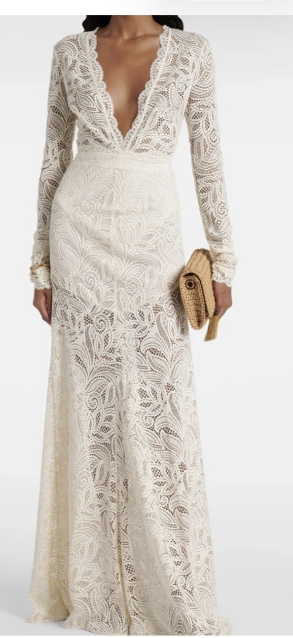 Alexandra Miro Juniper Off White Lace Skirt – M