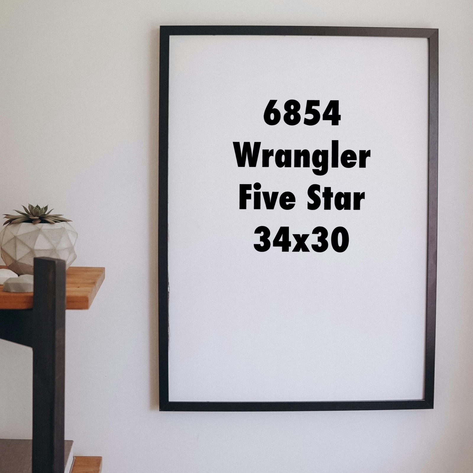 Wrangler Five Star Slim Straight Med Stretch Sz 34X30 Cotton/Polyester/Elastane