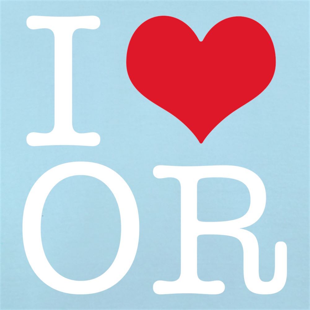 I Love OR – Womens T-Shirt – Singer Lyrics Rodrigo Fan Tour 2003
