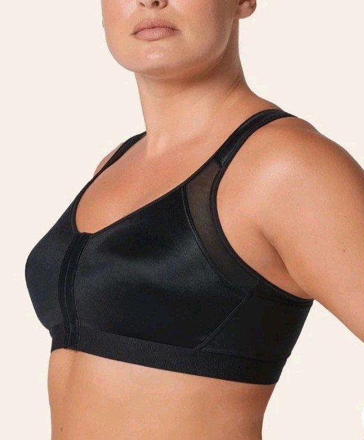 NEW! Leonisa Bra Front Black Multi Functional Posture Corrector Wireless! 36B