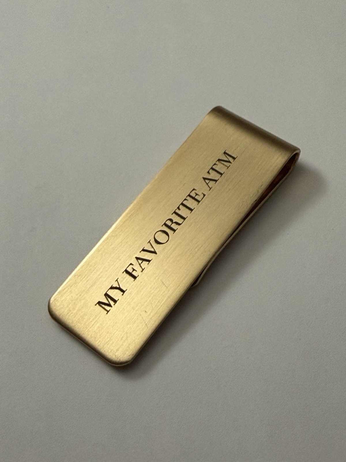 Mary Square “My Favorite ATM” Gold-Tone Money Clip Bill And Card Holder