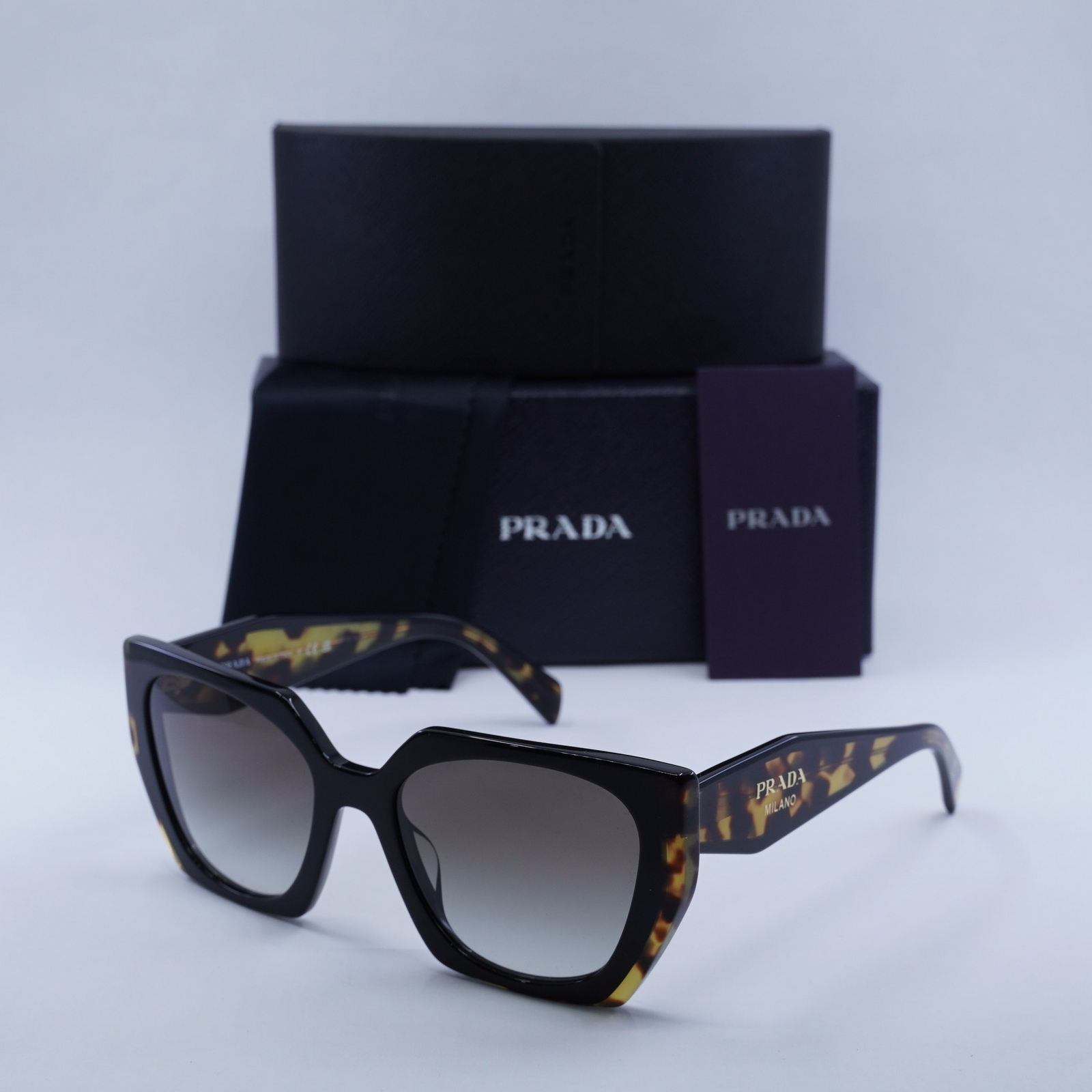 PRADA PR15WS 3890A7 Black/Medium Tortoise/Grey Gradient 54-19-140 Sunglasses …