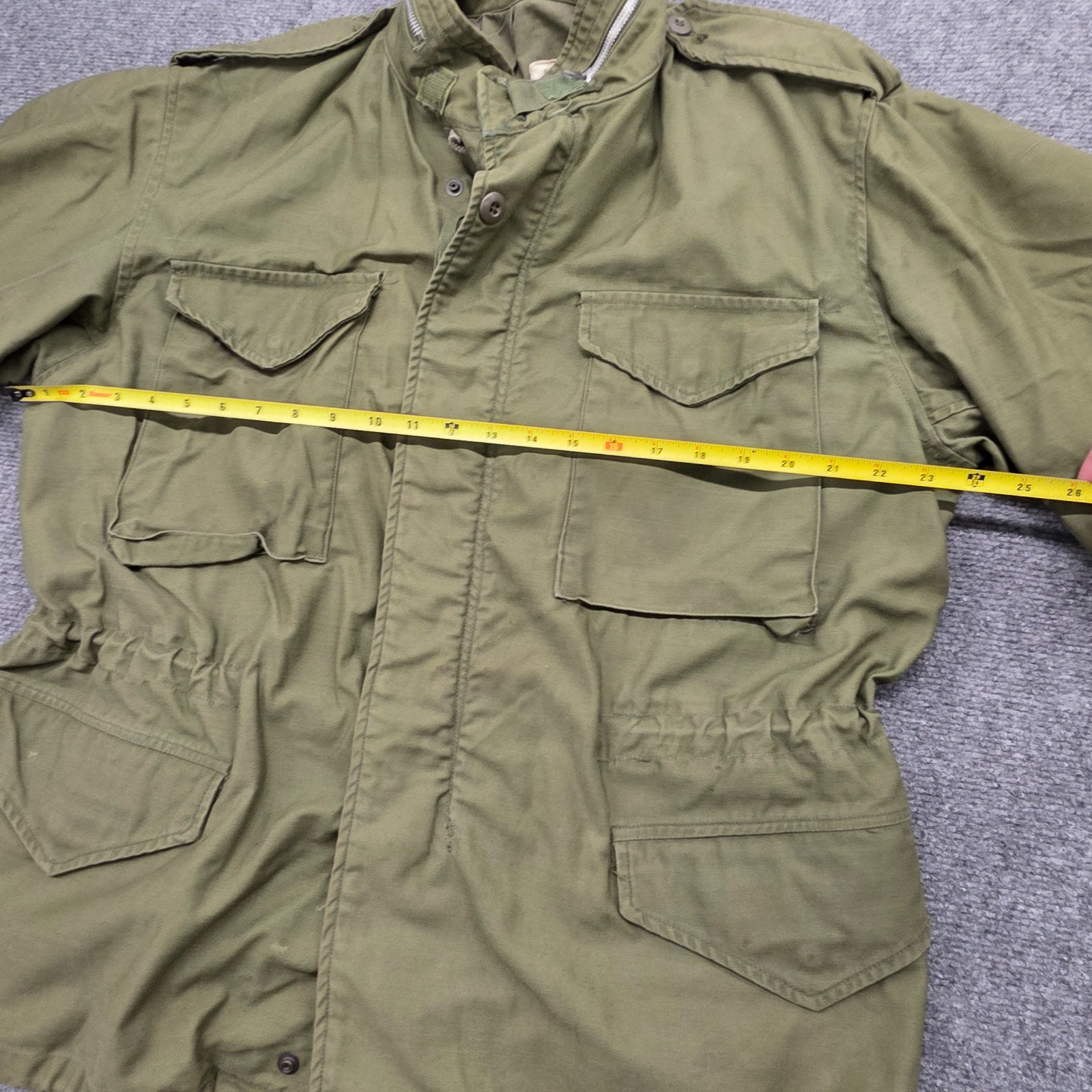 OG-107 Vtg 60s M65 Field Jacket Vietnam Era Army Coat Men Green – SHORT LARGE