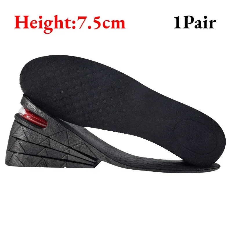 7.5Cm 6Cm 4.5Cm 3Cm Air Cushion Elevator Shoe Insole Lifts Inserts Half Insoles