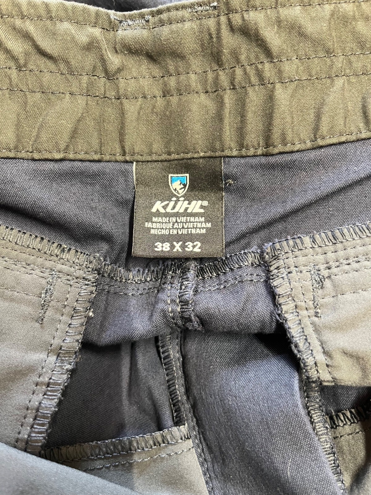 Kuhl Resistor Lite Chino Pants Blue Mens Tag 38×32 Actual 38×30.5 Hiking Stretch