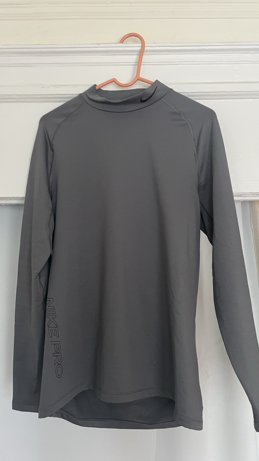 Nike Pro Men’s Dri-Fit Long Sleeve Mock Neck Size Large Gray