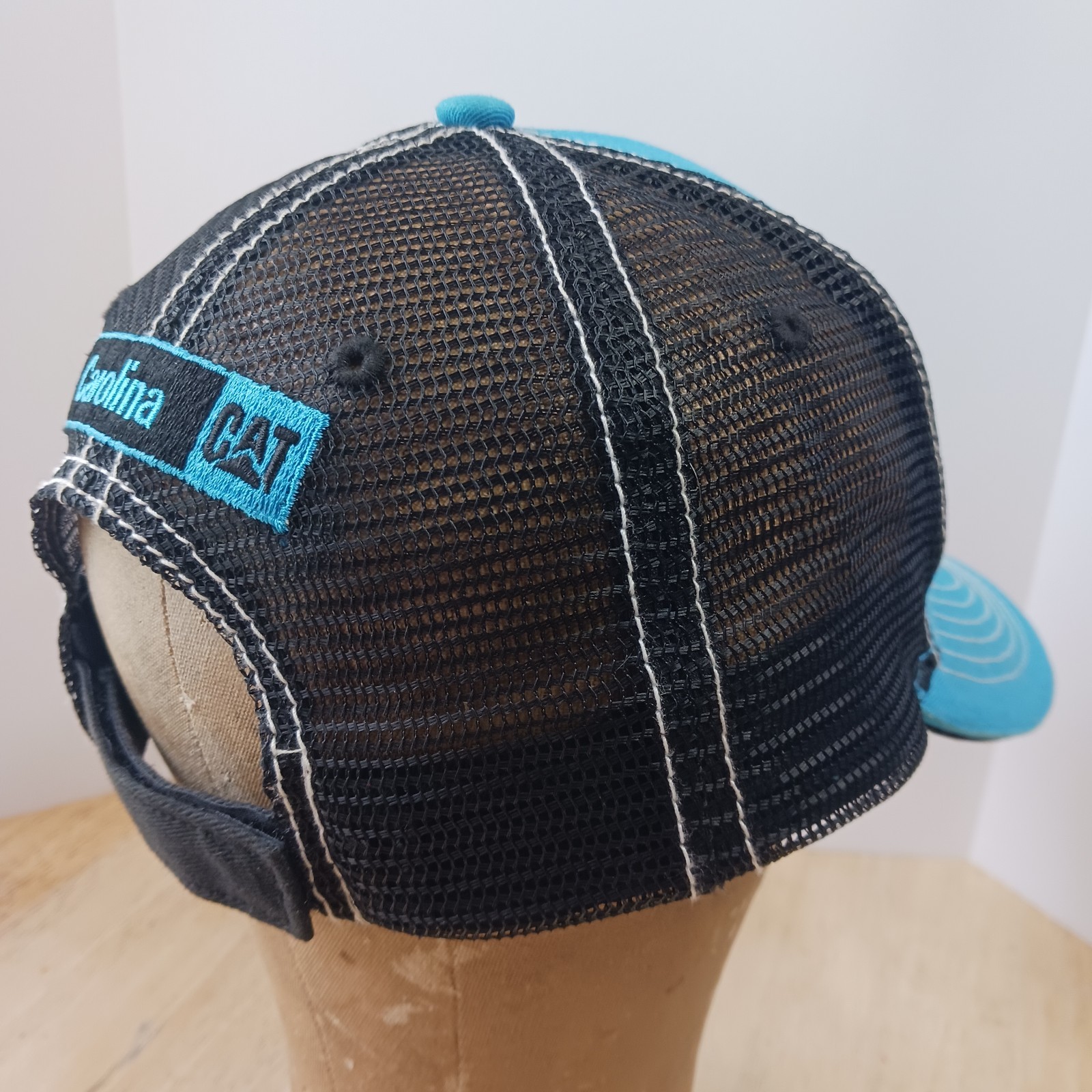 EUC CAT Carolina CAT 2-Tone Mesh Cap Hat OSFA Construction Heavy Machine