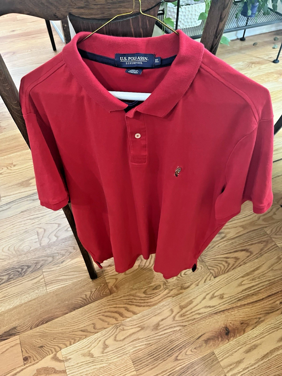 US Polo Assn Golf Luxury Polo Short Sleeve Shirt Men’s XLarge Red 11C448 Cotton