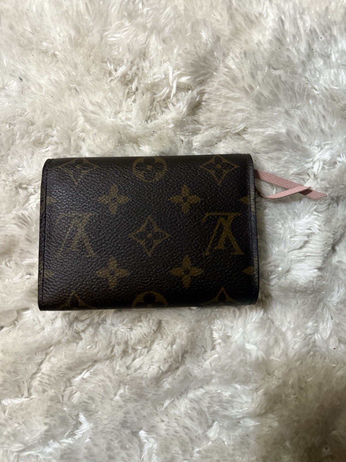 Louis Vuitton Monogram Brown & Pink Fold Wallet, Snap Closure, Card Slots