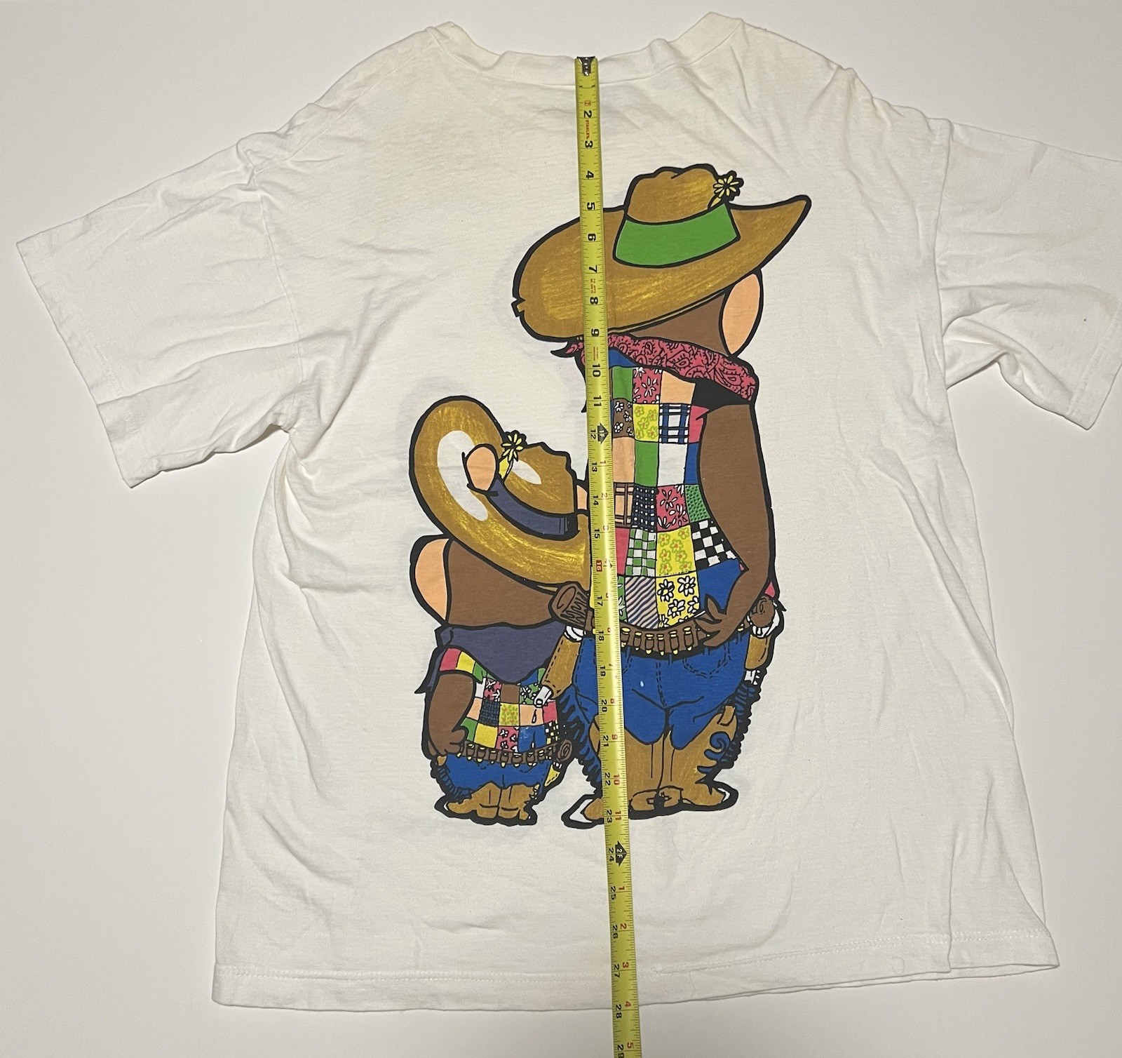 Vintage 1993 Yogi Bear Western Tee L Single Stitch 90s Hanna Barbera