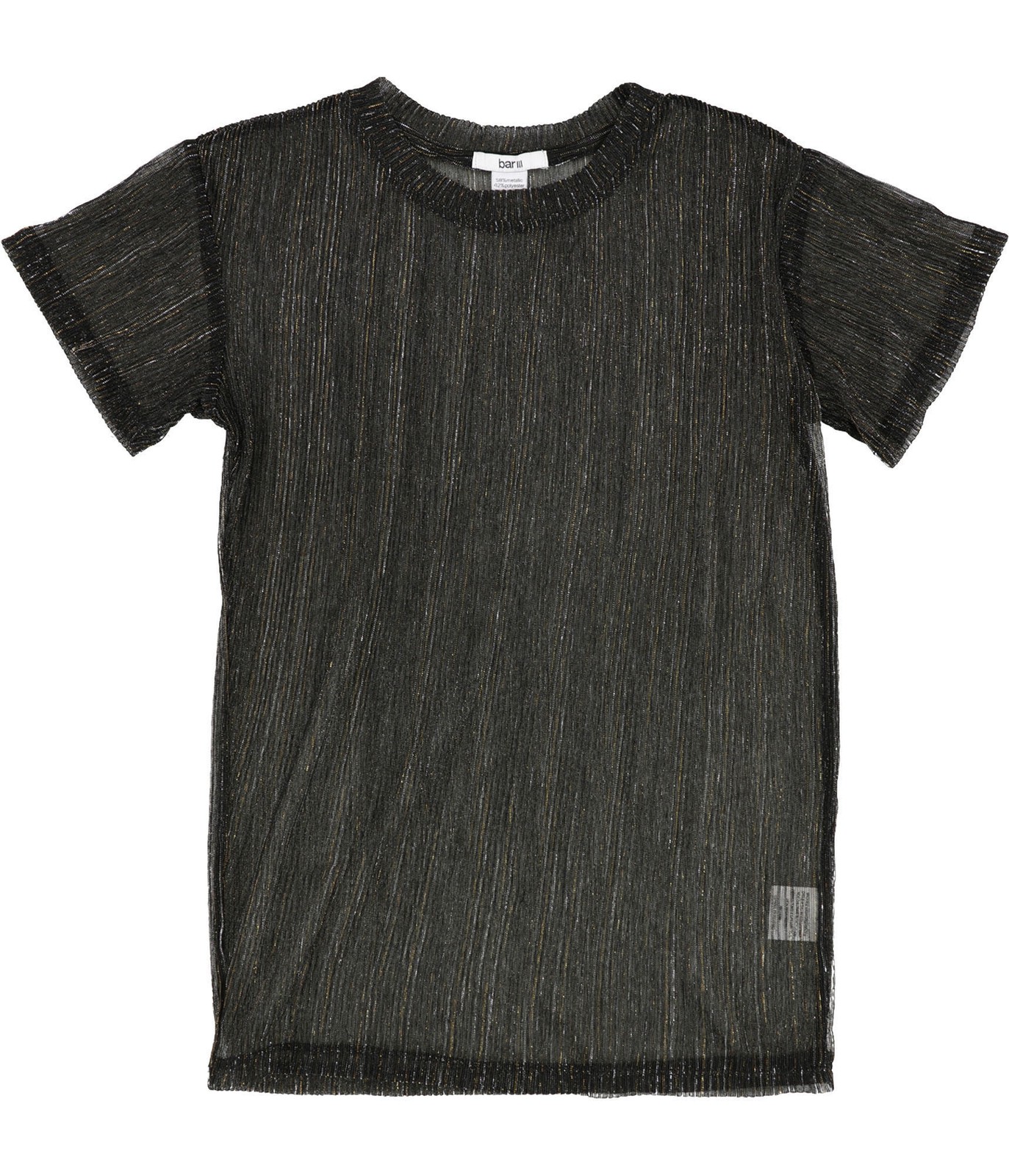 bar III Womens Sheer Knit Blouse, goldcombo, S