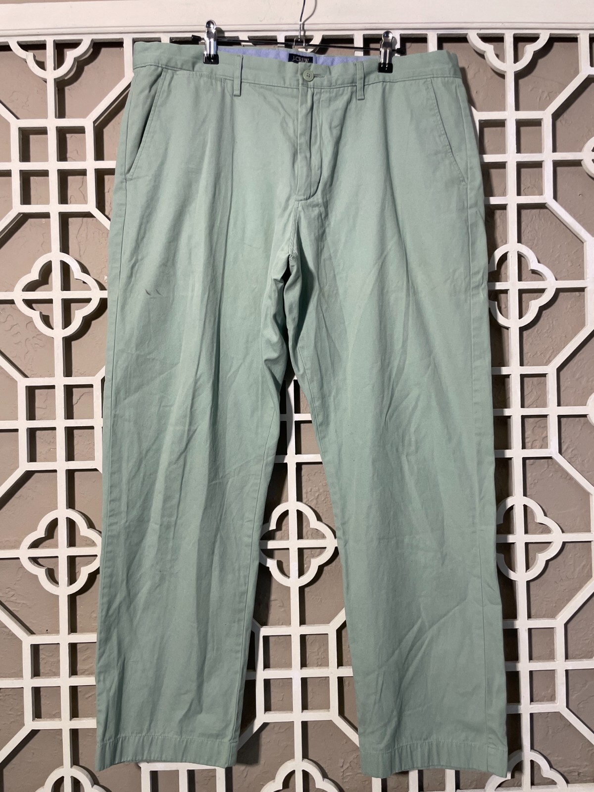 J Crew Pants Mens 36 Green The Sutton Preppy Summer Weight Work Comfort 36×28