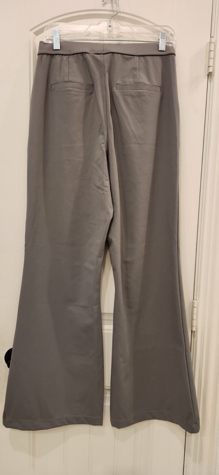 Halara Women’s Gray Pleated Wide-Leg Pull-On Pants w/ Pockets M Tall