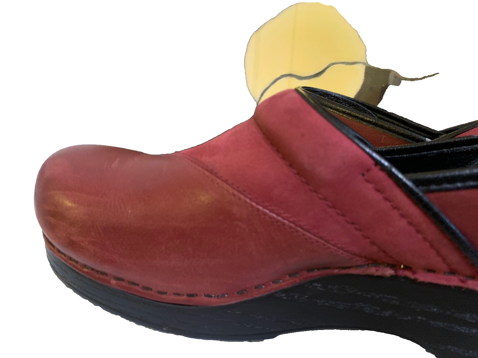 Dansko clogs, EU 42 (US 11.5-12), burgundy, leather and suede