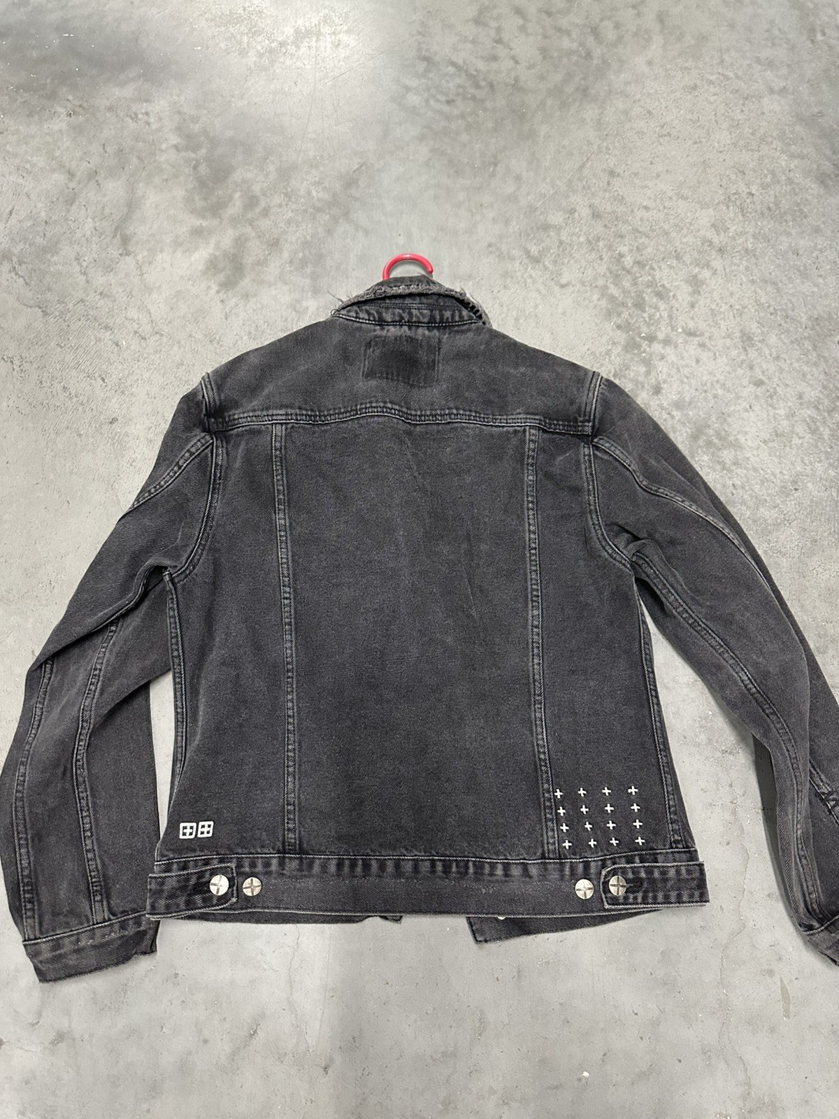 Ksubi Denim Trucker Jacket Black Fade Wash size XS runs big vintage