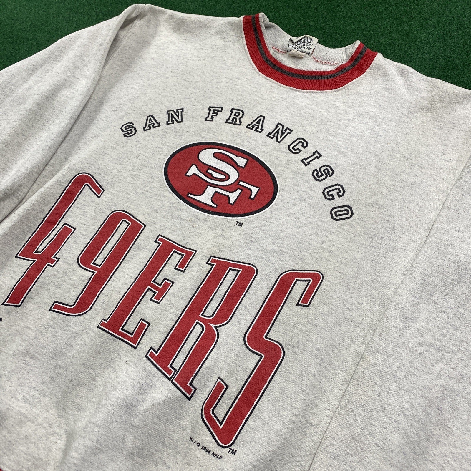 Vintage San Francisco 49ers Sweatshirt Mens L Gray 90S NUTMEG NFL Sweater USA