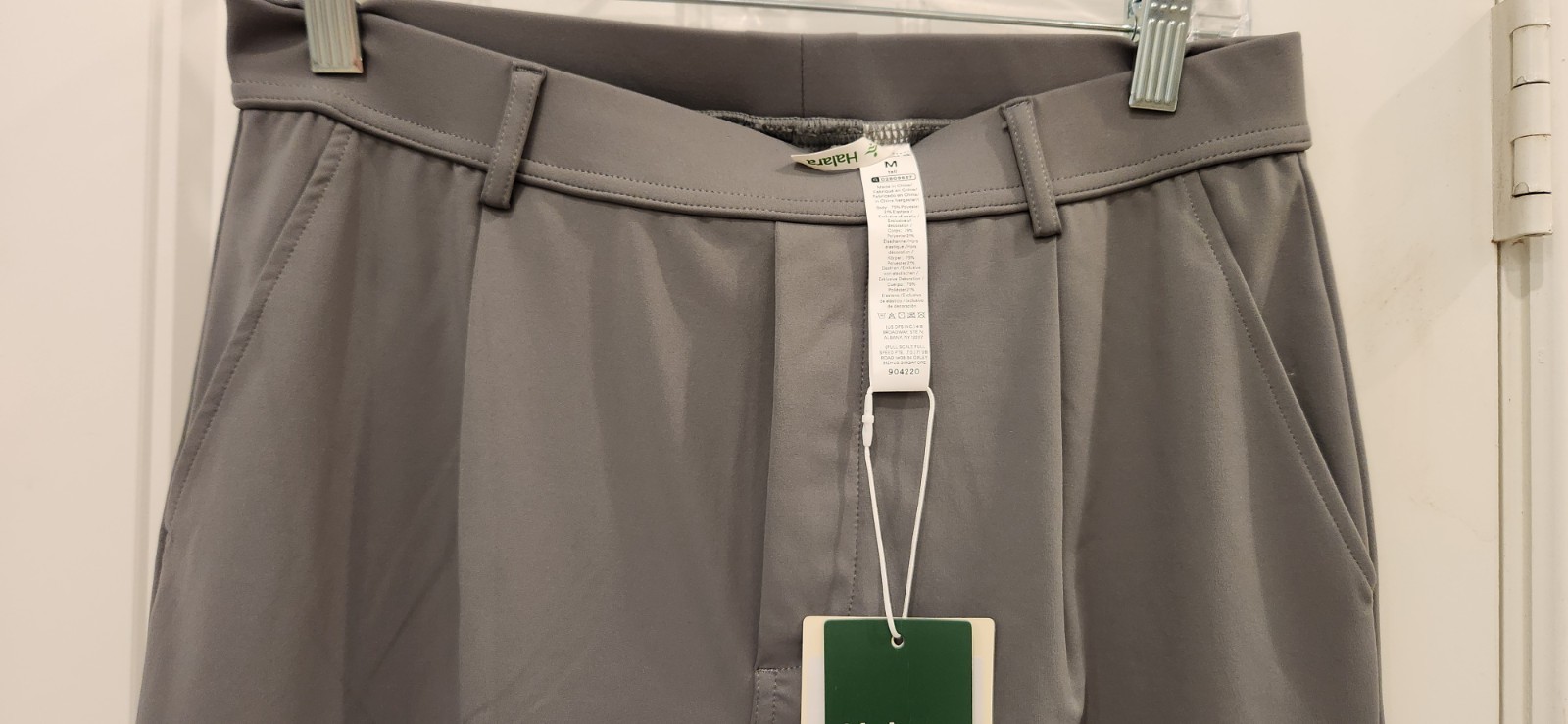 Halara Women’s Gray Pleated Wide-Leg Pull-On Pants w/ Pockets M Tall