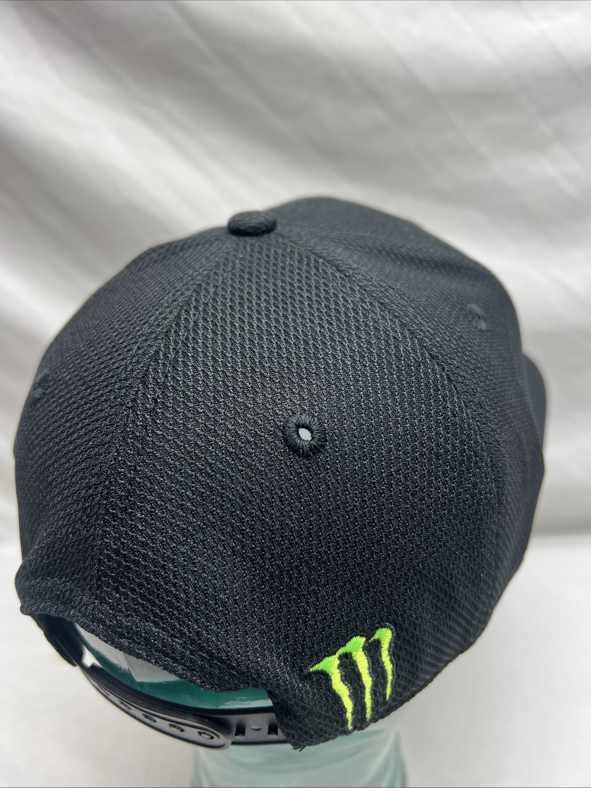 Monster Energy Diamond SnapBack Hat Black/Green Stitch