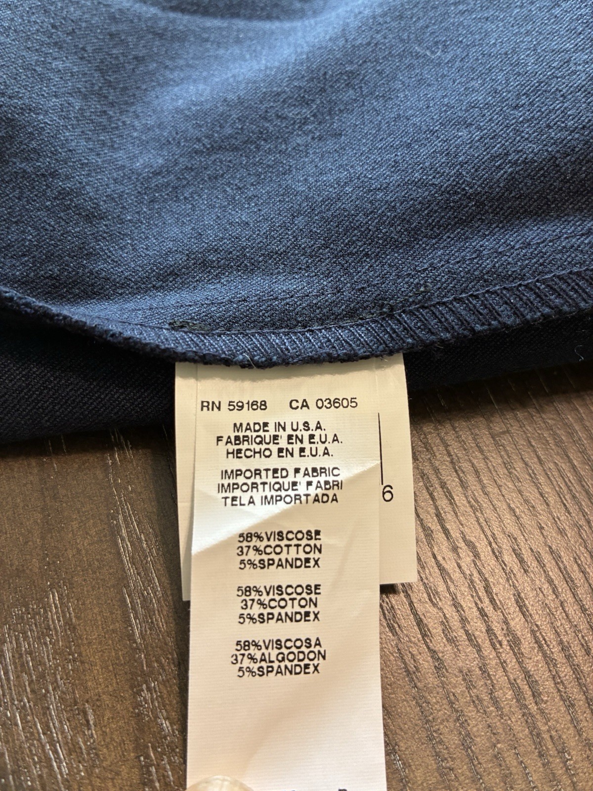Karen Kane Navy Blue Solid Pull-On Flat Front Straight Leg Dress Pants XS 27″