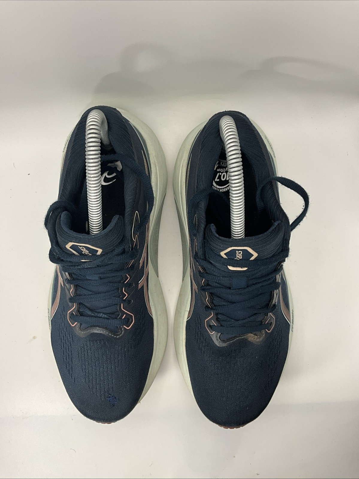 ASICS Gel-Kayano 30 Womens Sz 7 Running Shoes Navy Rose Gold 1012B357
