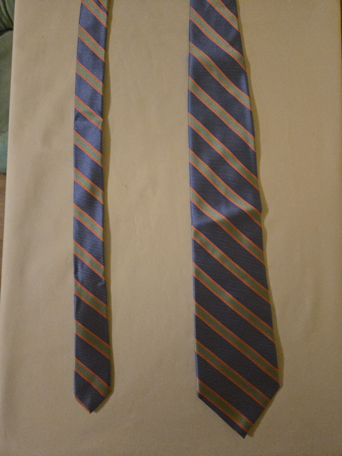 Brooks Brothers Men’s Silk Woven Blue Green Pink Striped Pointed Tie