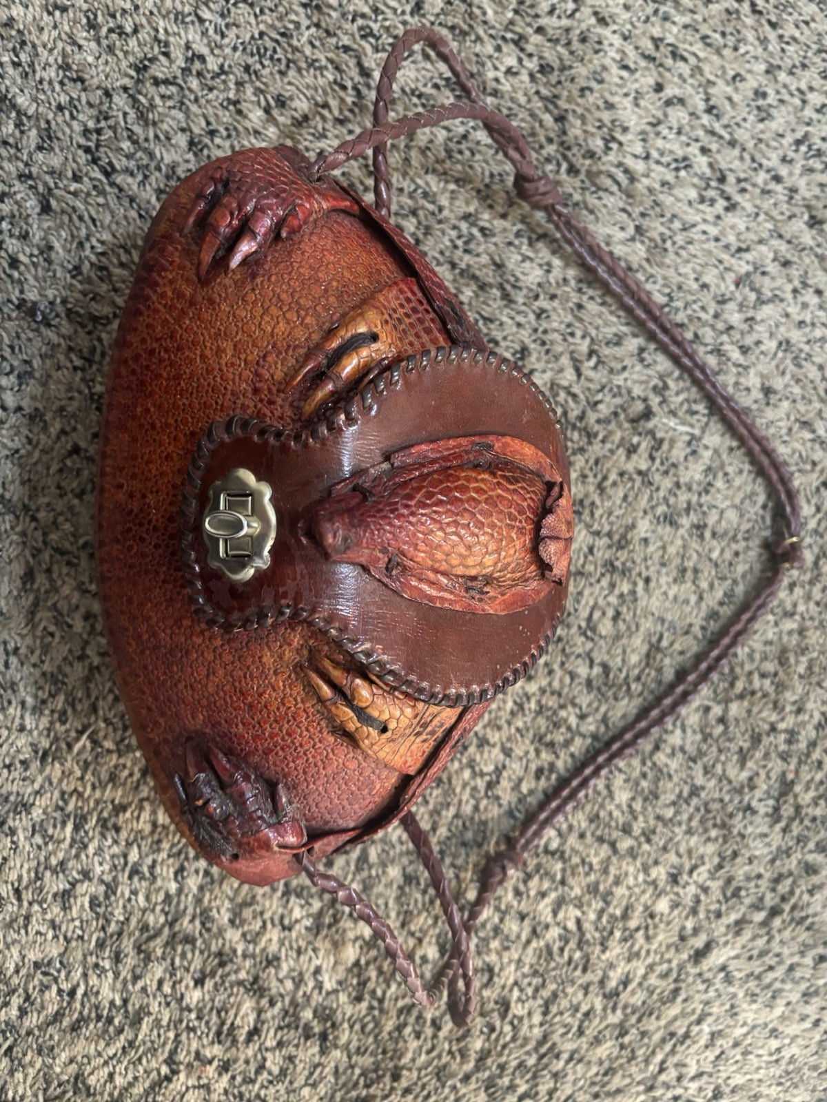 Vintage Genuine Armadillo Purse 🦔 Real Armadillo Shell Leather Bag Rare Western