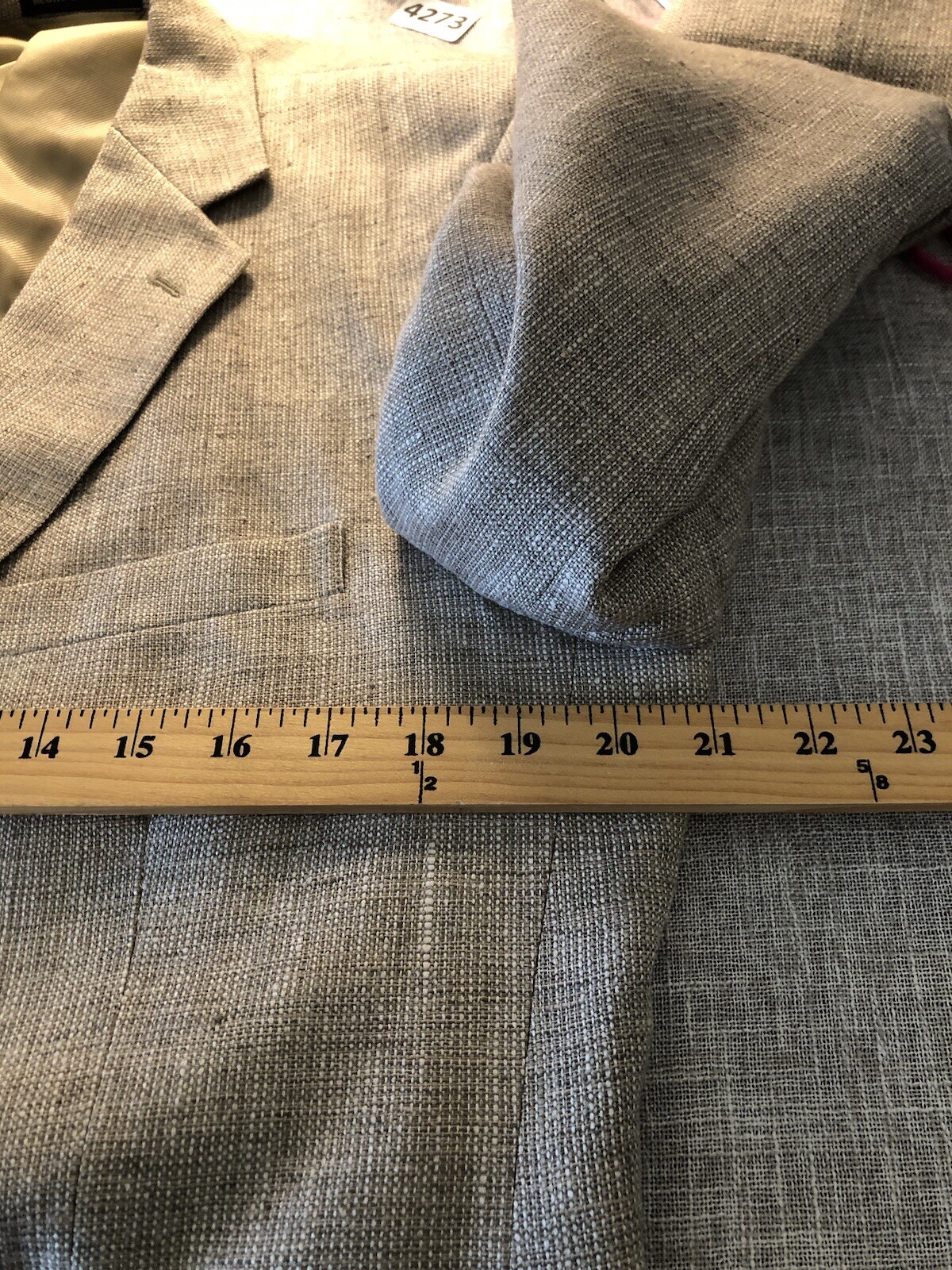 Towncraft Blazer Mens 40R Tan Silk Tweed Sport Coat Jacket Business Casual