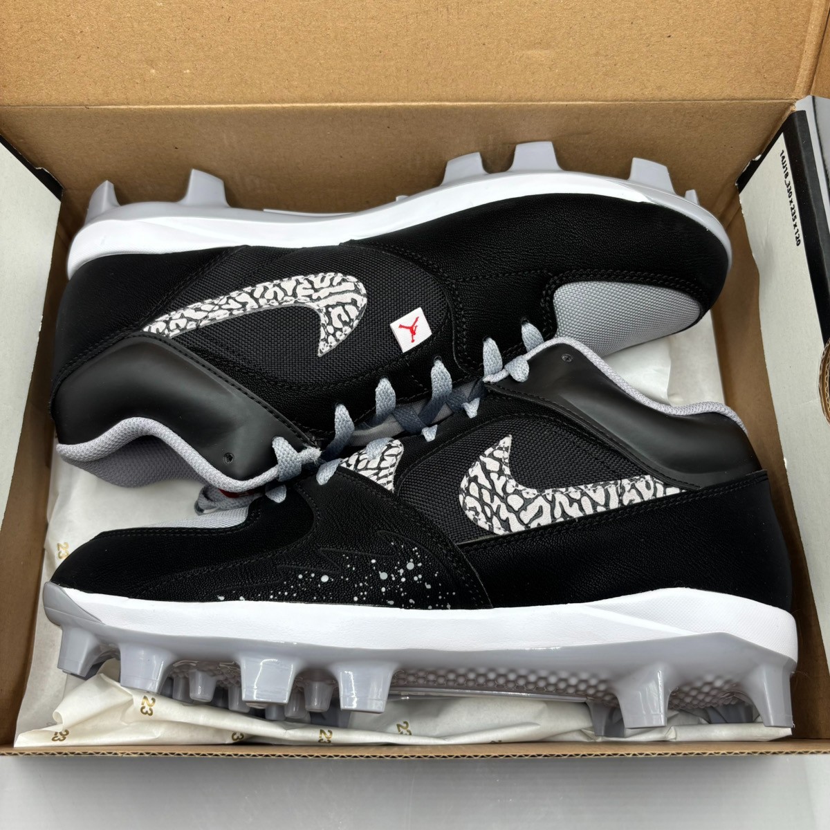 NIKE Jordan Stadium 90 Low MCS HQ0211 060 Black Gray White Fire Red Men Baseball