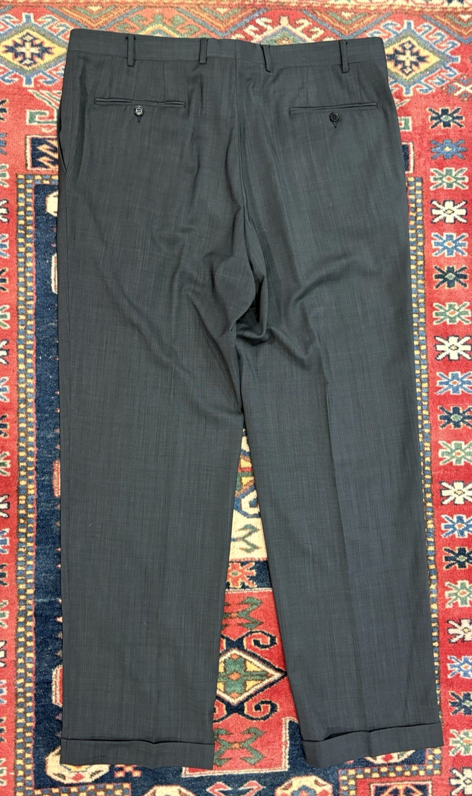 CANALI 1934 silver label recent suit US 46L EU 56L gray wool 38×32 L13280 EUC