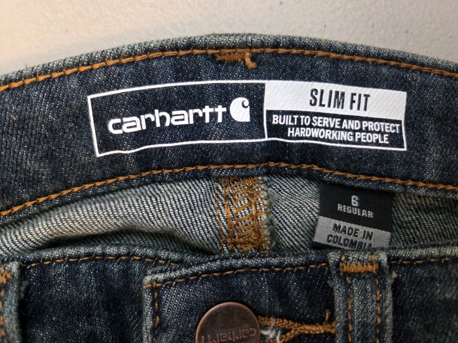 Carhartt Jeans *Sz 6 Reg* 30×29.5 Rugged Flex Slim Fit Denim BD4976-W NEW NWT