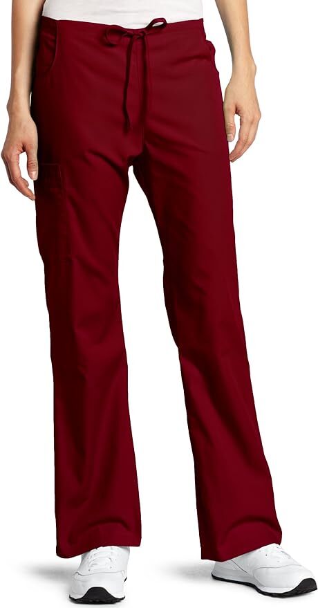 Dickies Petite Wine Scrub Pant 854206-P-WINZ Elastic Cargo Sizes XS to 2XL