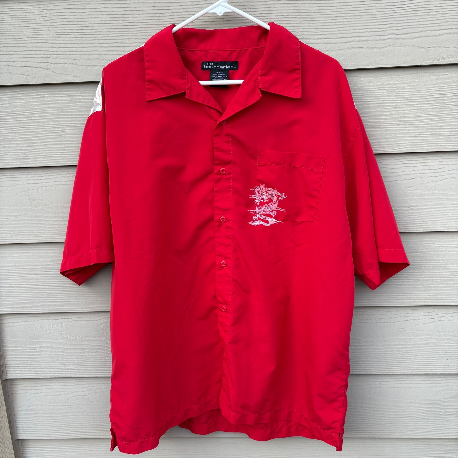 Vintage No Boundaries Brilliant Red Dragon Shirt Size Large