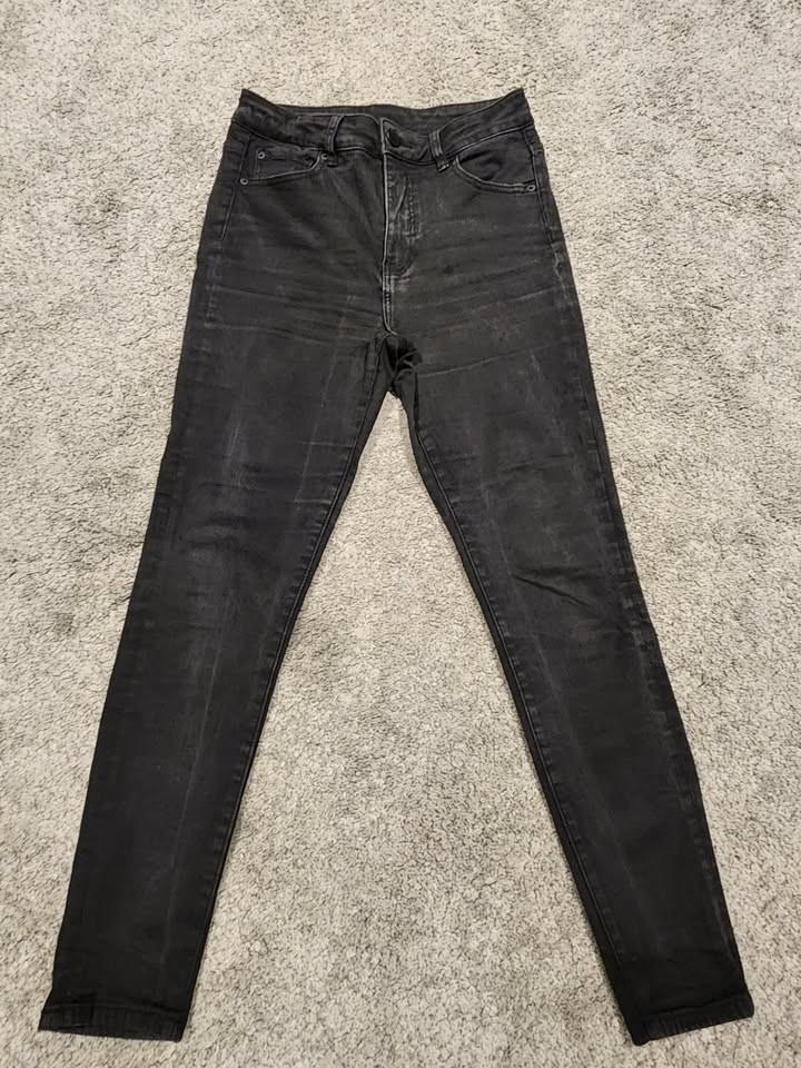 Decjuba Jeans Pants Women’s Size 8 Black Evie High Rise Skinny Stretch