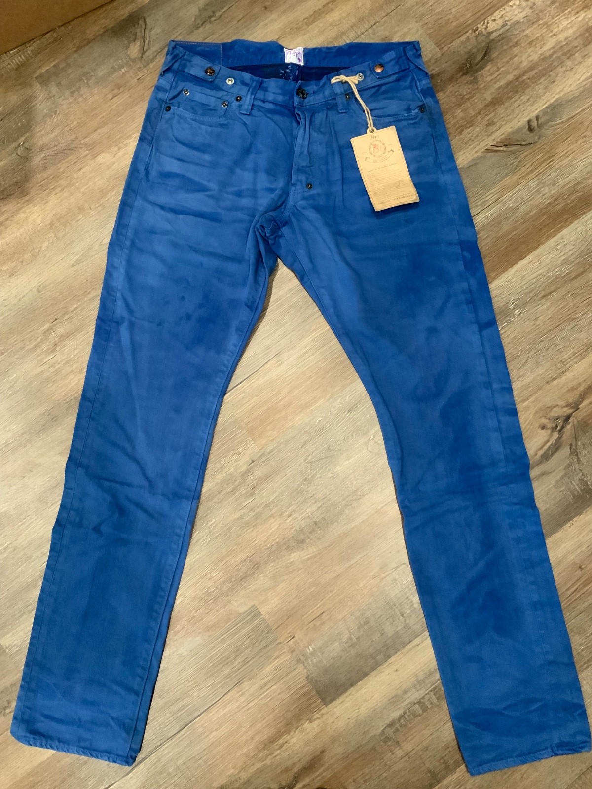 NWT! PRPS Fury Blue Japan Made Denim Skinny Jeans Rare P67P31R Size 32×33