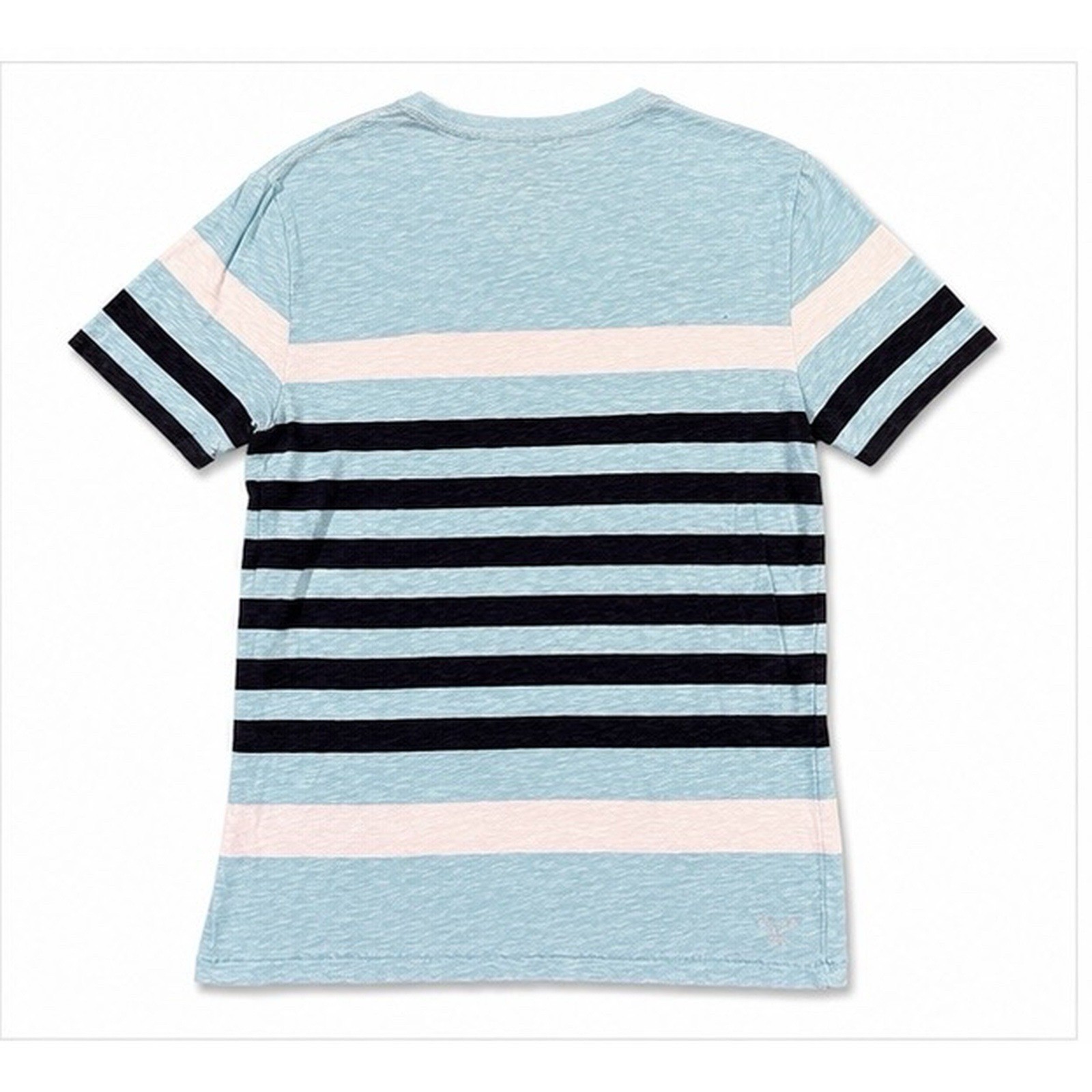 American Eagle Outfitters Mens Athletic Fit Striped V-Neck Tee M Blue/Black