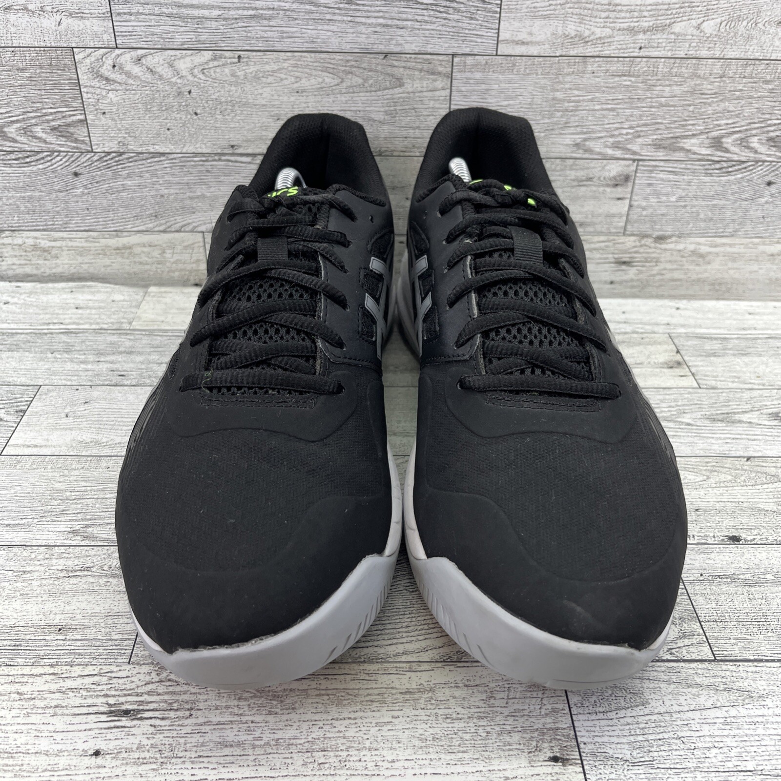 Asics Gel Game 8 Black Green Athletic Trainer Shoes 1041A192 Men Size 11