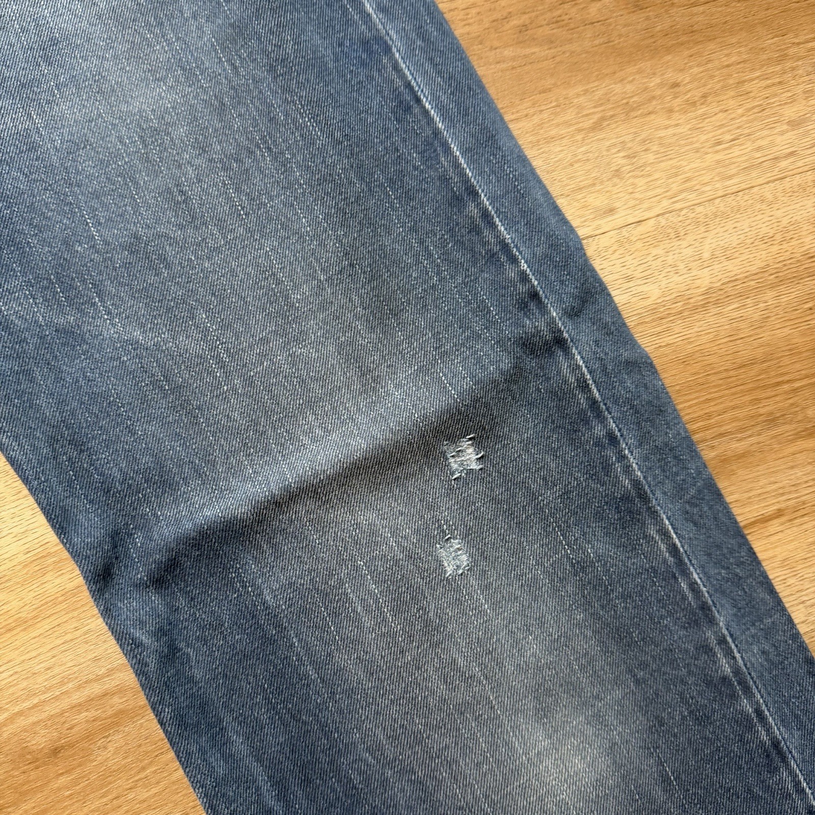 Diesel Iakop Jeans Men 32×32 Blue Slim Tapered Industrial Wash Distressed 0811K